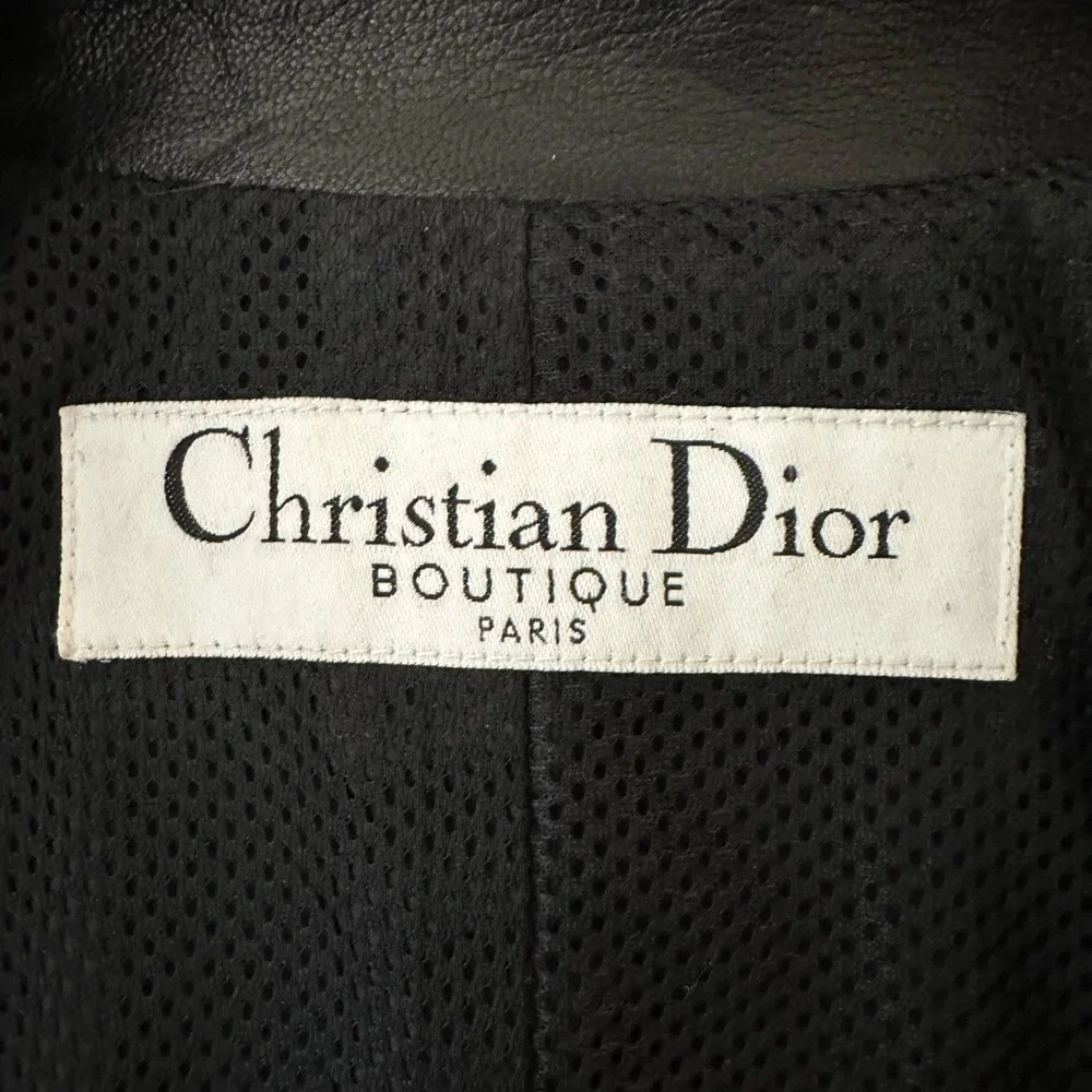 Vintage Christian Dior Black Lambskin Jacket